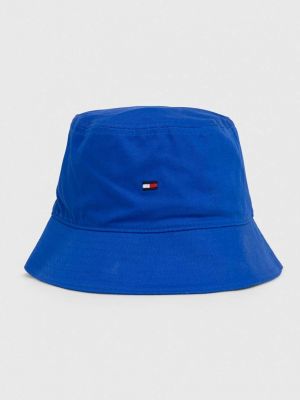 Bavlněný klobouk Tommy Hilfiger modrý
