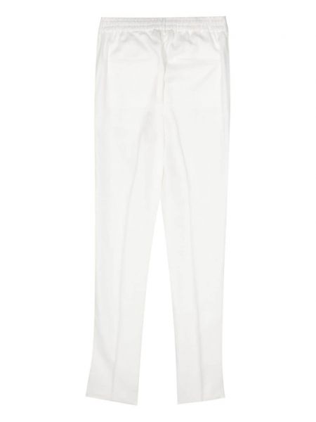 Pantalon chino en lin slim Tagliatore blanc