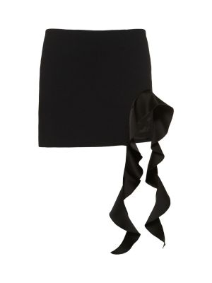 Saténové mini sukně David Koma černé