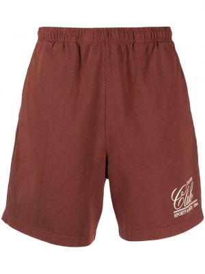 Bermuda kratke hlače s printom Sporty & Rich smeđa
