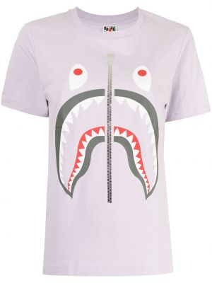 Camiseta con estampado A Bathing Ape® violeta