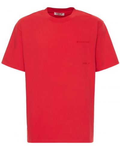 Koszulka bawełniana relaxed fit Cdlp czerwona