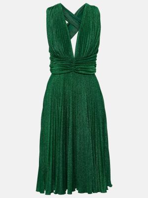 Kleid mit plisseefalten Dolce&gabbana grün