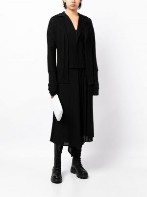 Asymetrická bunda s výstřihem do v Yohji Yamamoto černá