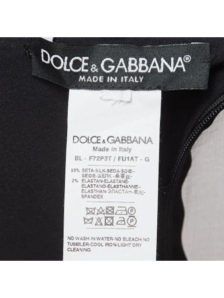 Top de seda Dolce & Gabbana Pre-owned negro