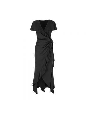 Sukienka midi bez rękawów z falbankami Philosophy Di Lorenzo Serafini czarna