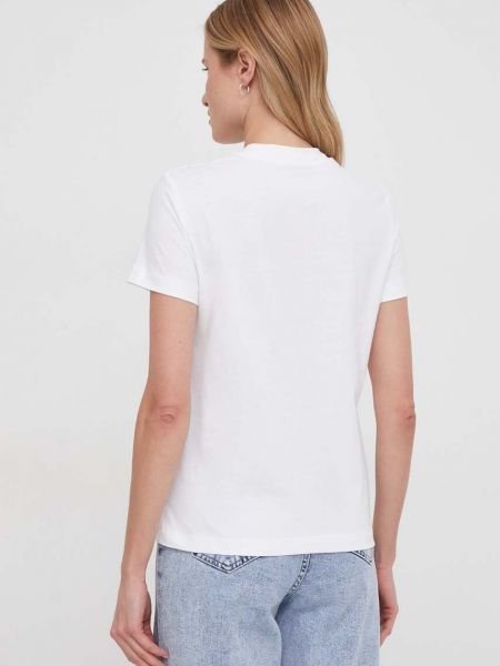 Bavlněné tričko Calvin Klein Jeans bílé