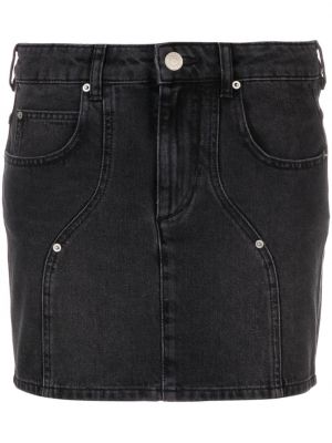 High waist jeansrock Marant Etoile schwarz