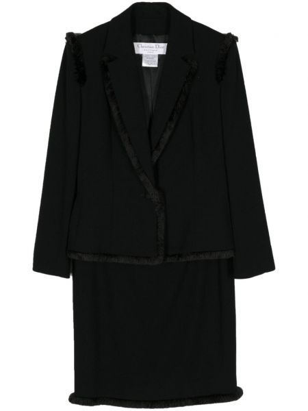 Spódnica wełniana Christian Dior Pre-owned czarna