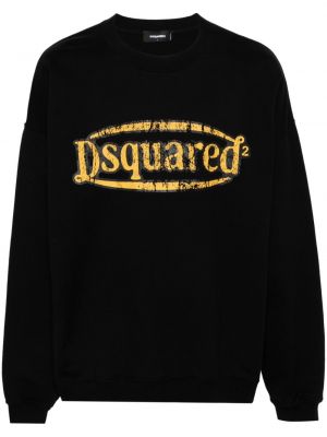 Sweatshirt aus baumwoll mit print Dsquared2 schwarz