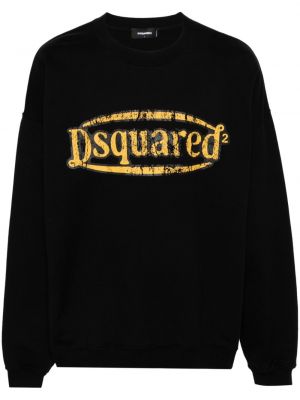 Hanorac din bumbac cu imagine Dsquared2 negru