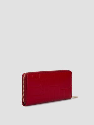 Червоний шкіряний гаманець Baldinini