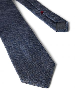 Cravate en soie en jacquard Brunello Cucinelli bleu