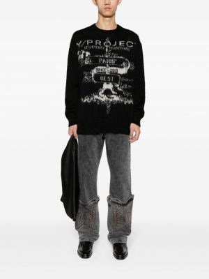 Žakarda džemperis Y Project melns