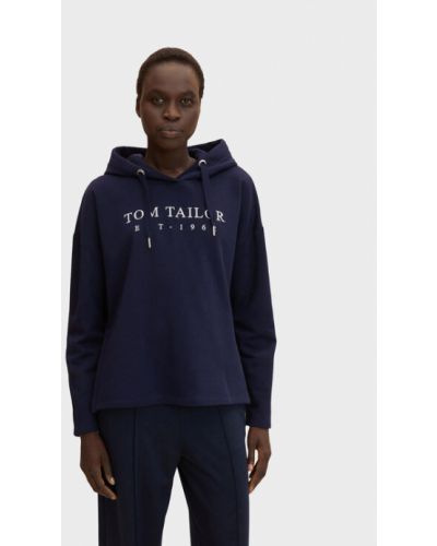 Gyapjú pulóver Tom Tailor - sötétkék