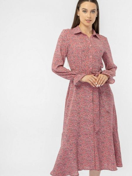 Платье-рубашка Vladi Collection розовое