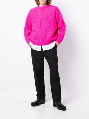 Dzianinowy sweter Undercover różowy