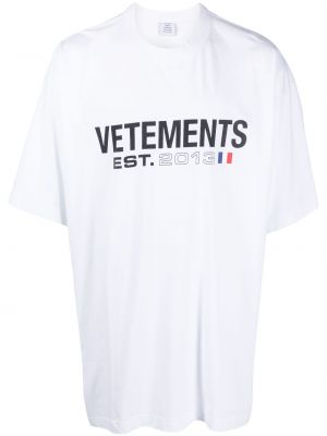 T-shirt aus baumwoll mit print Vetements