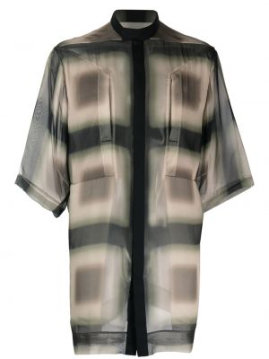 Прозрачна копринена риза Rick Owens черно