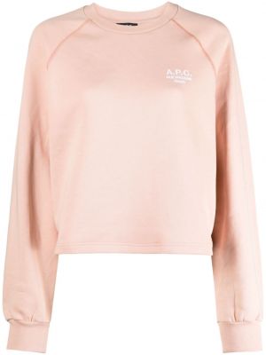 Sweatshirt mit stickerei A.p.c. pink