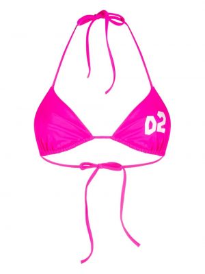 Bikini cu imagine Dsquared2 roz