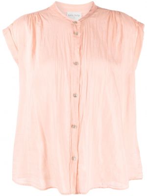 Bluse mit geknöpfter Forte_forte pink