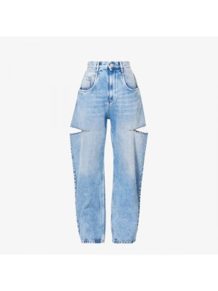 Прямые джинсы с высокой талией Maison Margiela синие