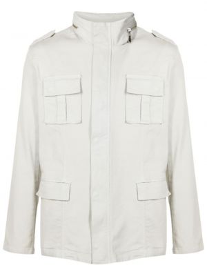Bombažna jakna s kapuco Osklen bela