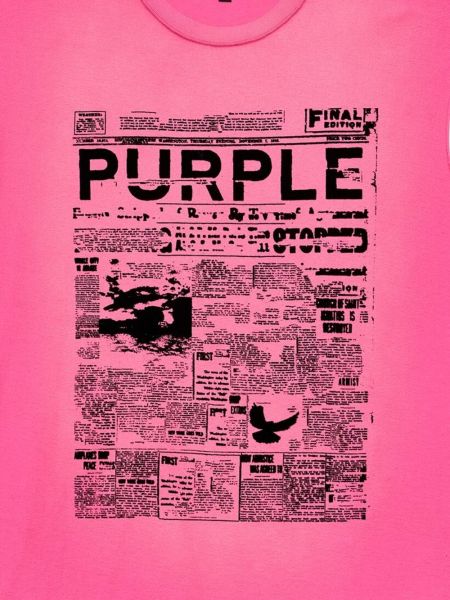 Koszula bawełniana z nadrukiem Purple Brand