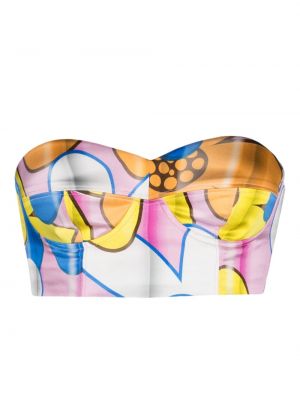 Abstrakt mönster bandeau bh Moschino rosa