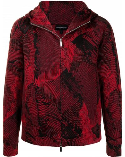 Jersey con estampado de tela jersey con estampado abstracto Emporio Armani rojo