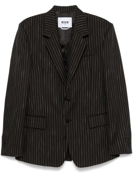 Stribet blazer Msgm sort