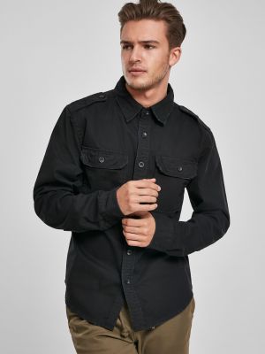 Μακρυμάνικο πουκάμισο Bybrandit μαύρο