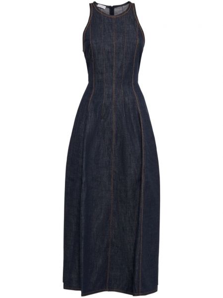 Džinsinė suknelė Brunello Cucinelli mėlyna
