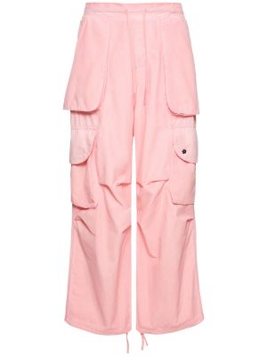 Pantaloni cargo di nylon A Paper Kid rosa