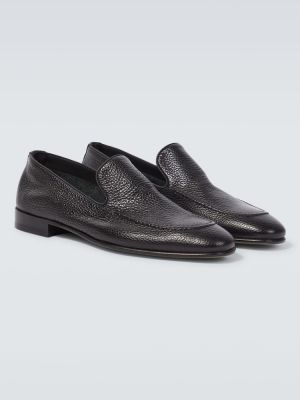 Pantofi loafer din piele Manolo Blahnik negru