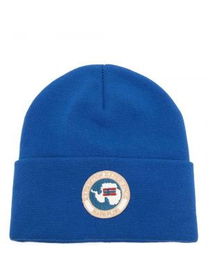 Pletená čiapka Napapijri modrá