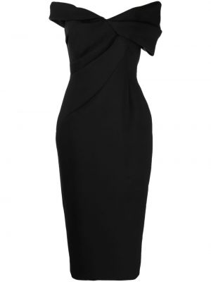 Sukienka koktajlowa asymetryczna drapowana Rachel Gilbert czarna