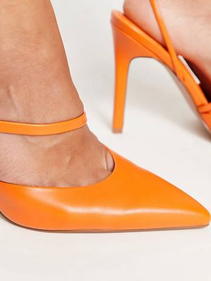 Туфли на каблуке на высоком каблуке Asos оранжевые