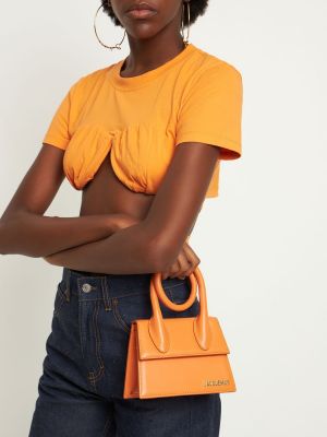 Чанта за ръка Jacquemus оранжево