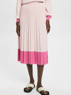 Плиссированная юбка Esprit розовая