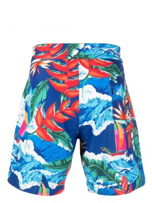 Wildleder shorts mit stickerei mit stickerei Polo Ralph Lauren blau