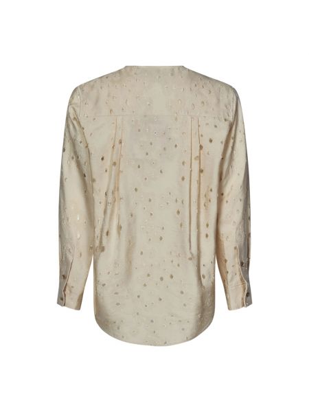 Camisa de flores de tejido jacquard asimétrica Andersson Bell beige