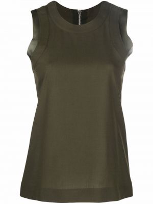 Tyll tank top Sacai grønn