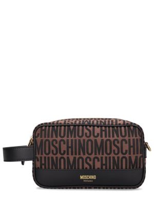 Jacquard torbica Moschino smeđa