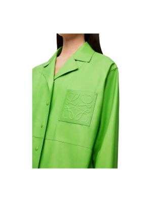 Camisa de cuero Loewe verde