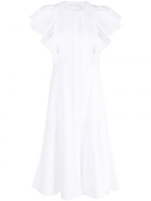 Памучна рокля тип риза Chloé бяло