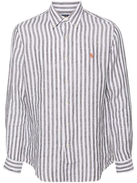 Lininis siuvinėtas polo marškinėliai Polo Ralph Lauren