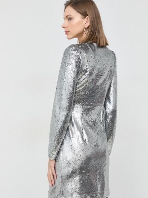 Платье мини Morgan серебряное