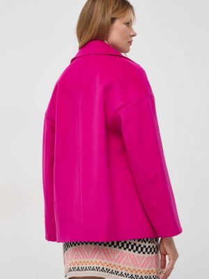 Oversized vlněný kabát Max&co. růžový